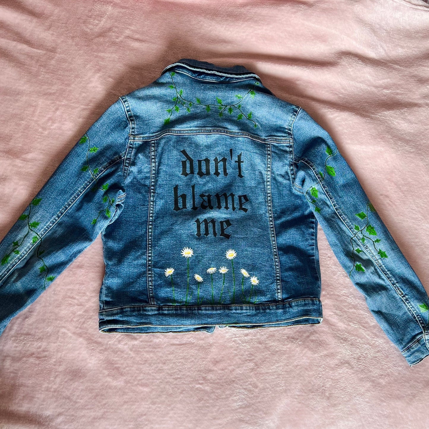 Don't Blame Me Jacket, Custom Denim Jacket