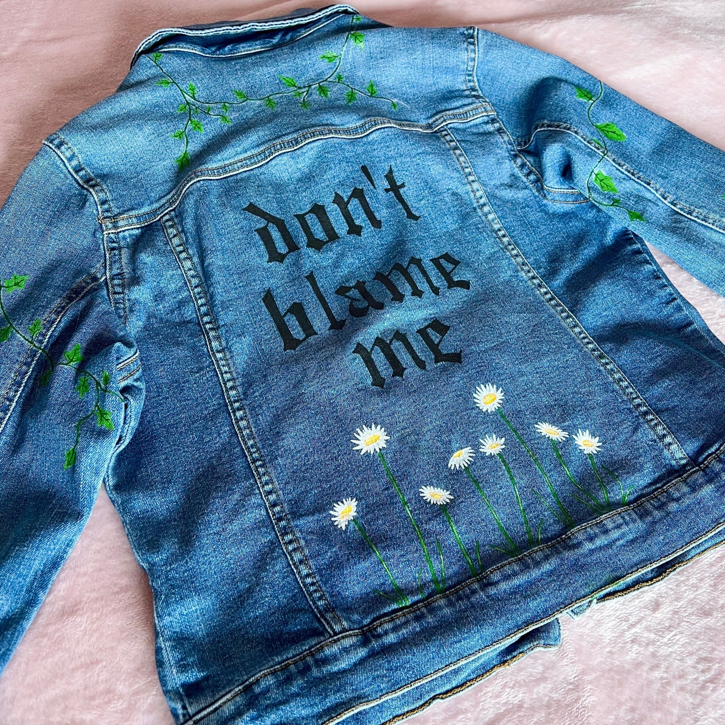 Don't Blame Me Jacket, Custom Denim Jacket
