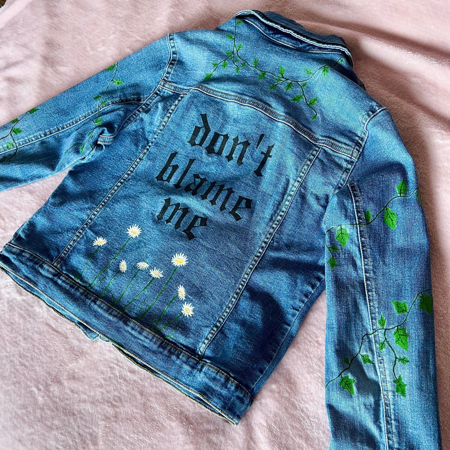 Don't Blame Me Jacket, Custom Denim Jacket