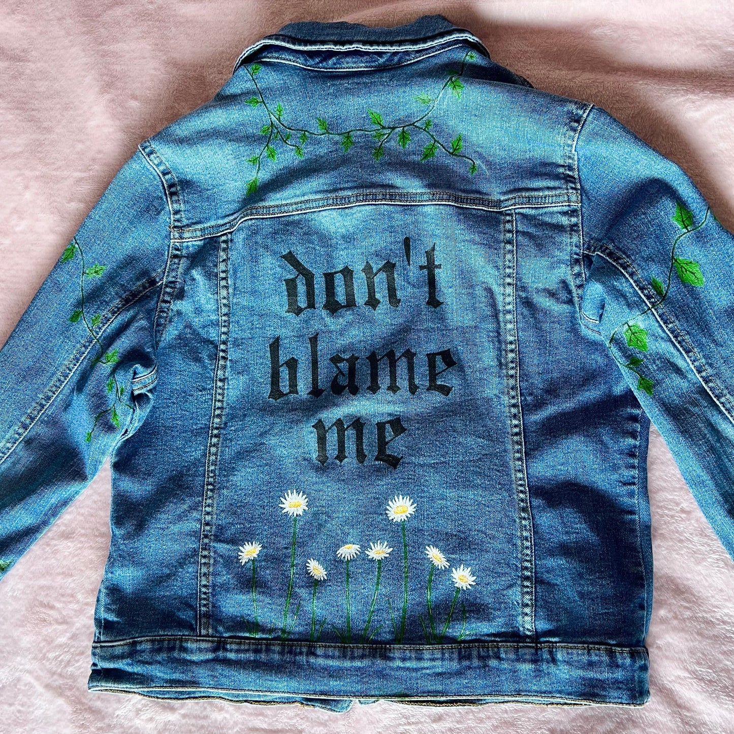 Don't Blame Me Jacket, Custom Denim Jacket