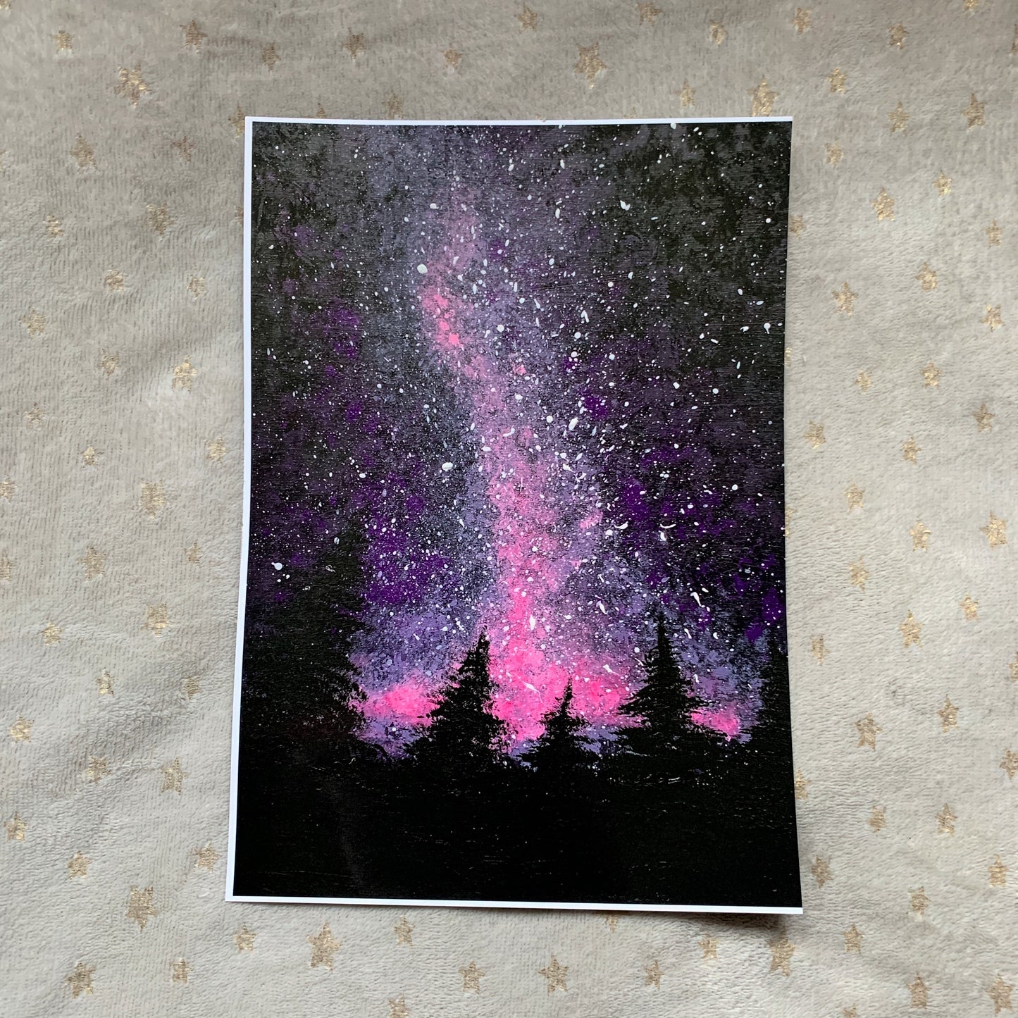 Pink Galaxy Art Print, Digital Download