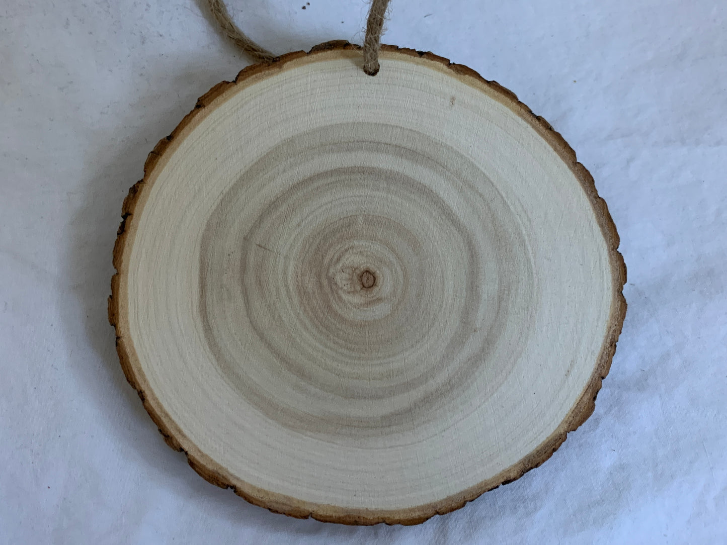 Penguin Christmas Decoration, Hanging Wood Slice