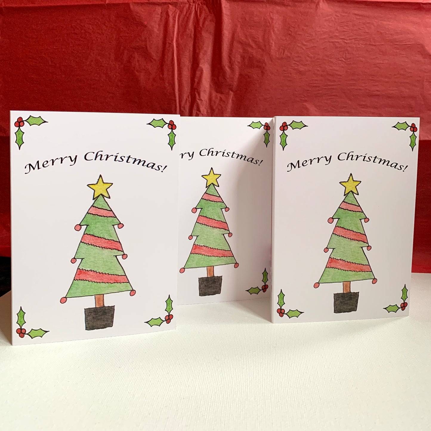 Christmas Card Pack, Watercolour Christmas Cards