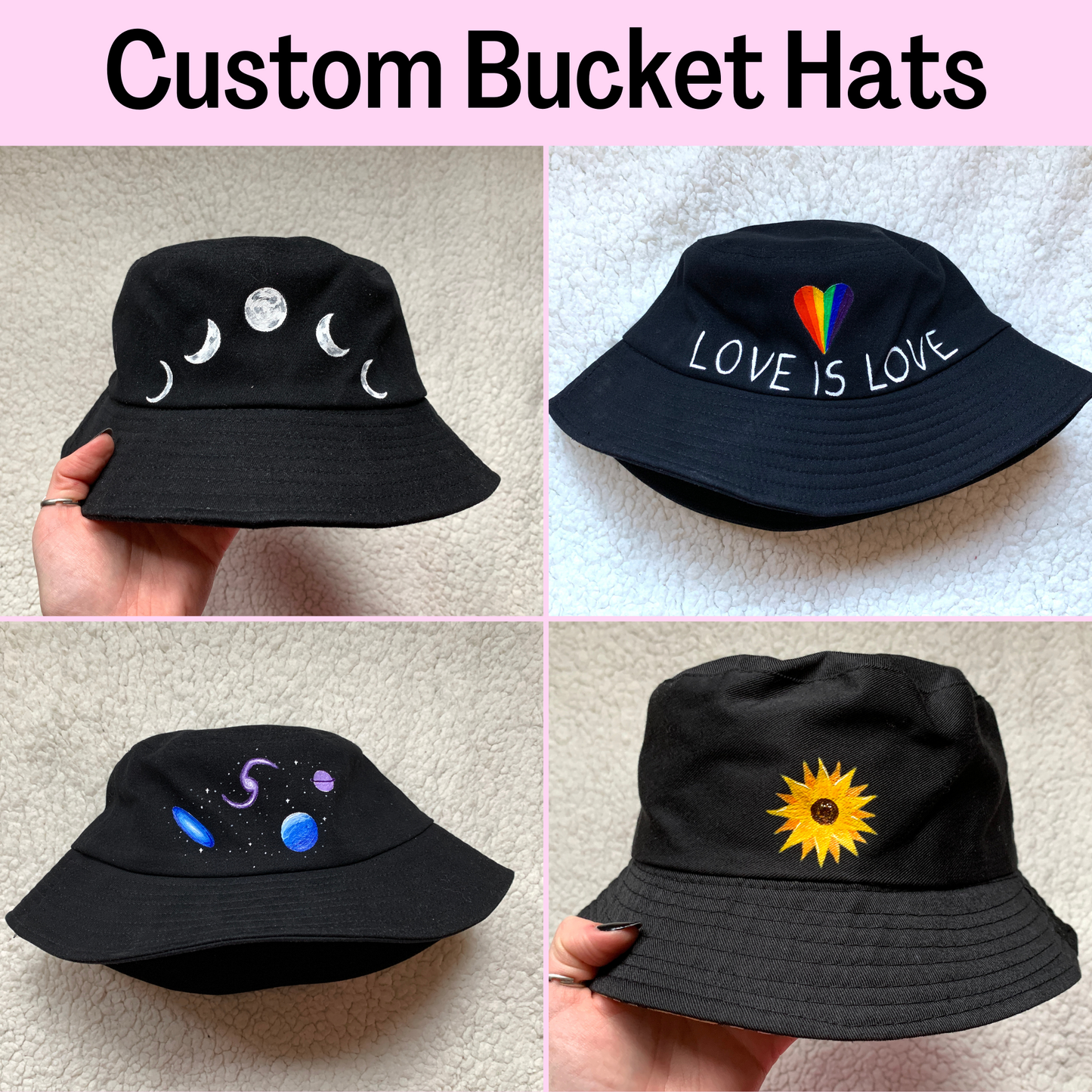 Custom Painted Bucket Hat