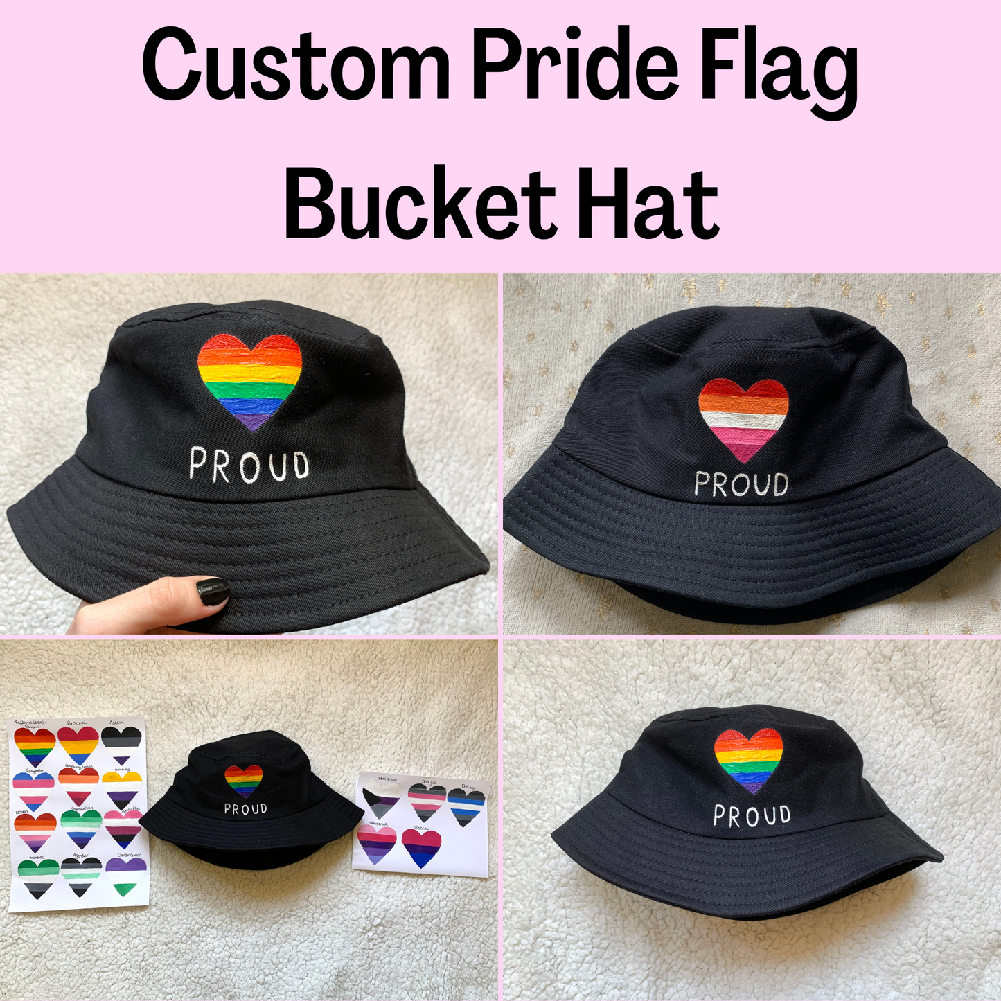 LGBTQ+ Pride Flag Bucket Hat