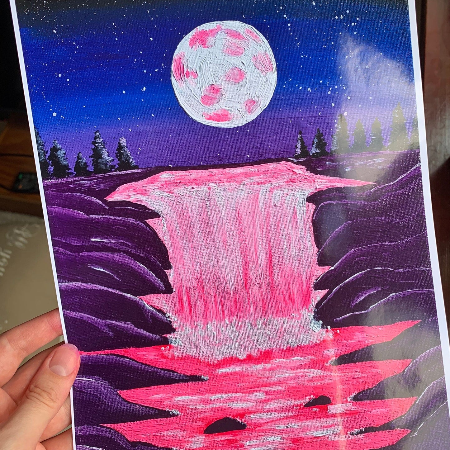 Pink Waterfall Wall Art
