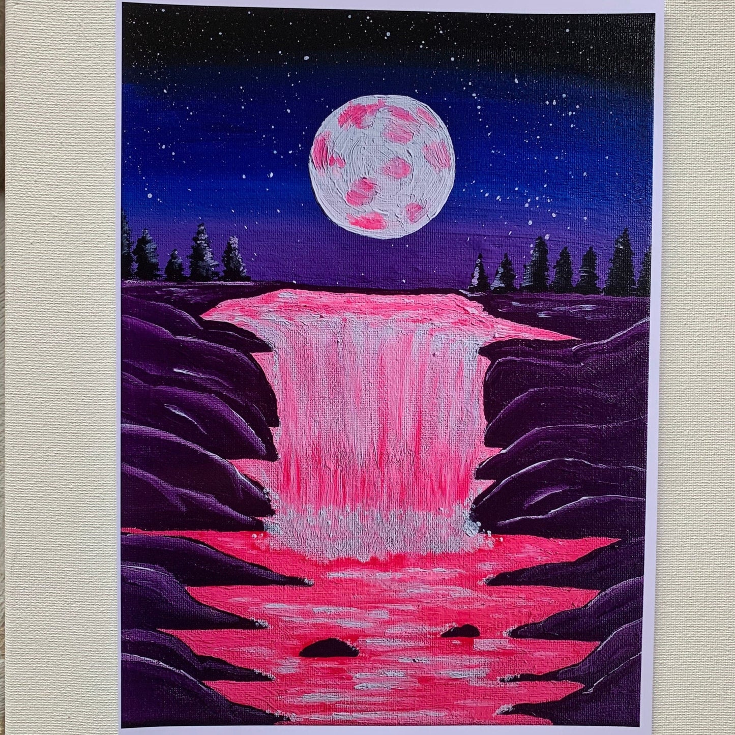 Pink Waterfall Wall Art