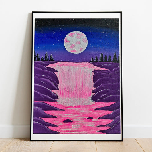 Pink Waterfall Wall Art
