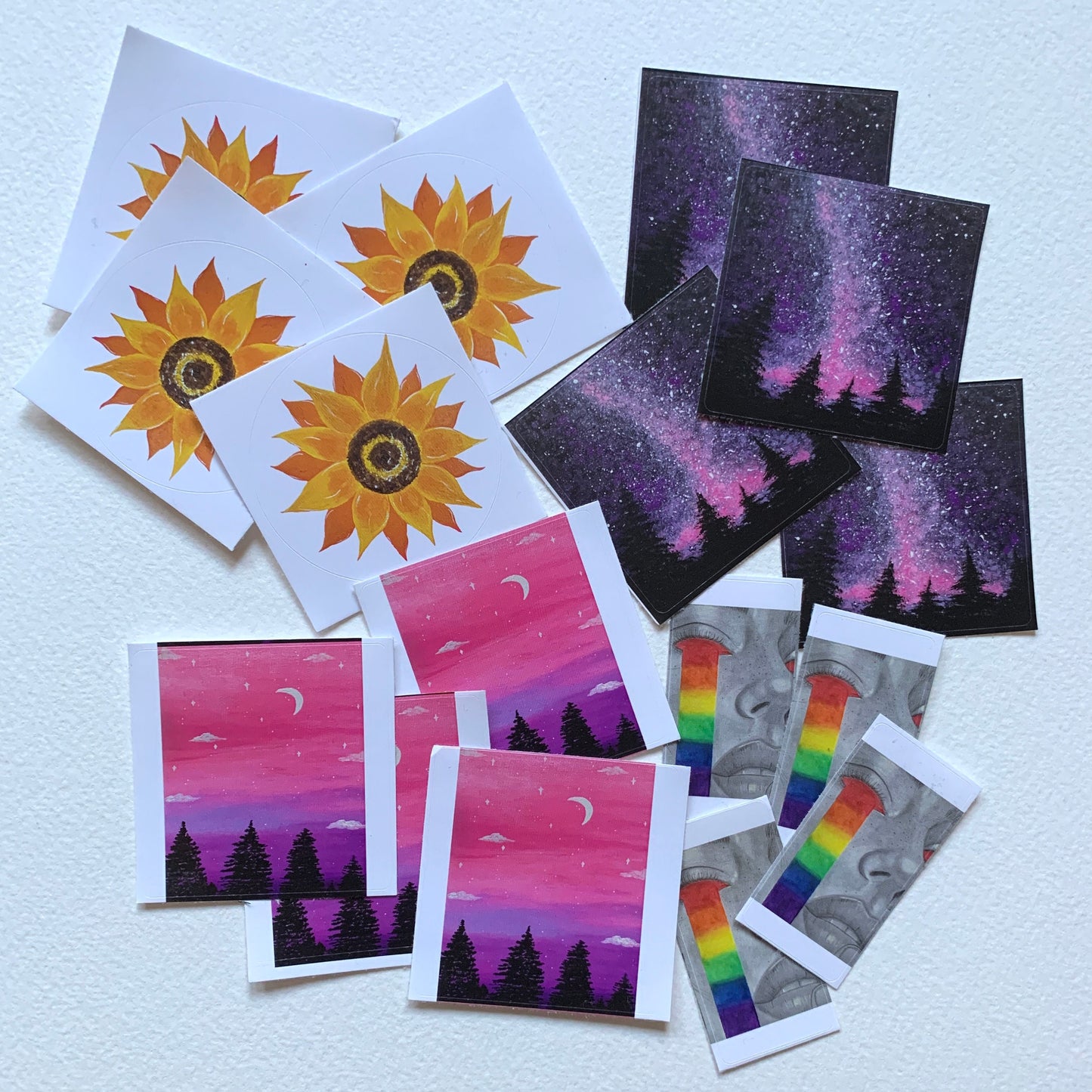 Art Sticker Pack, Surprise Sticker Selection of 5 Stickers
