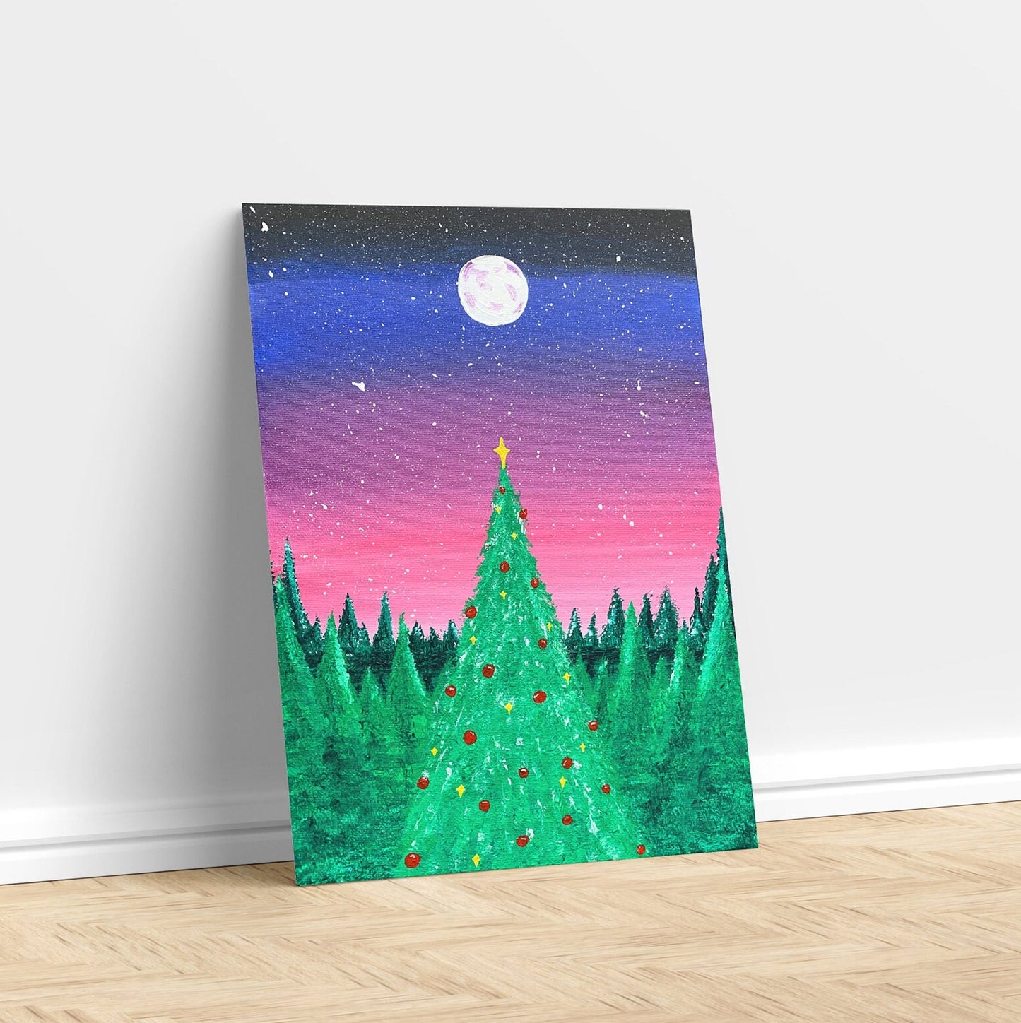 Christmas Tree Art Print, Christmas Wall Art