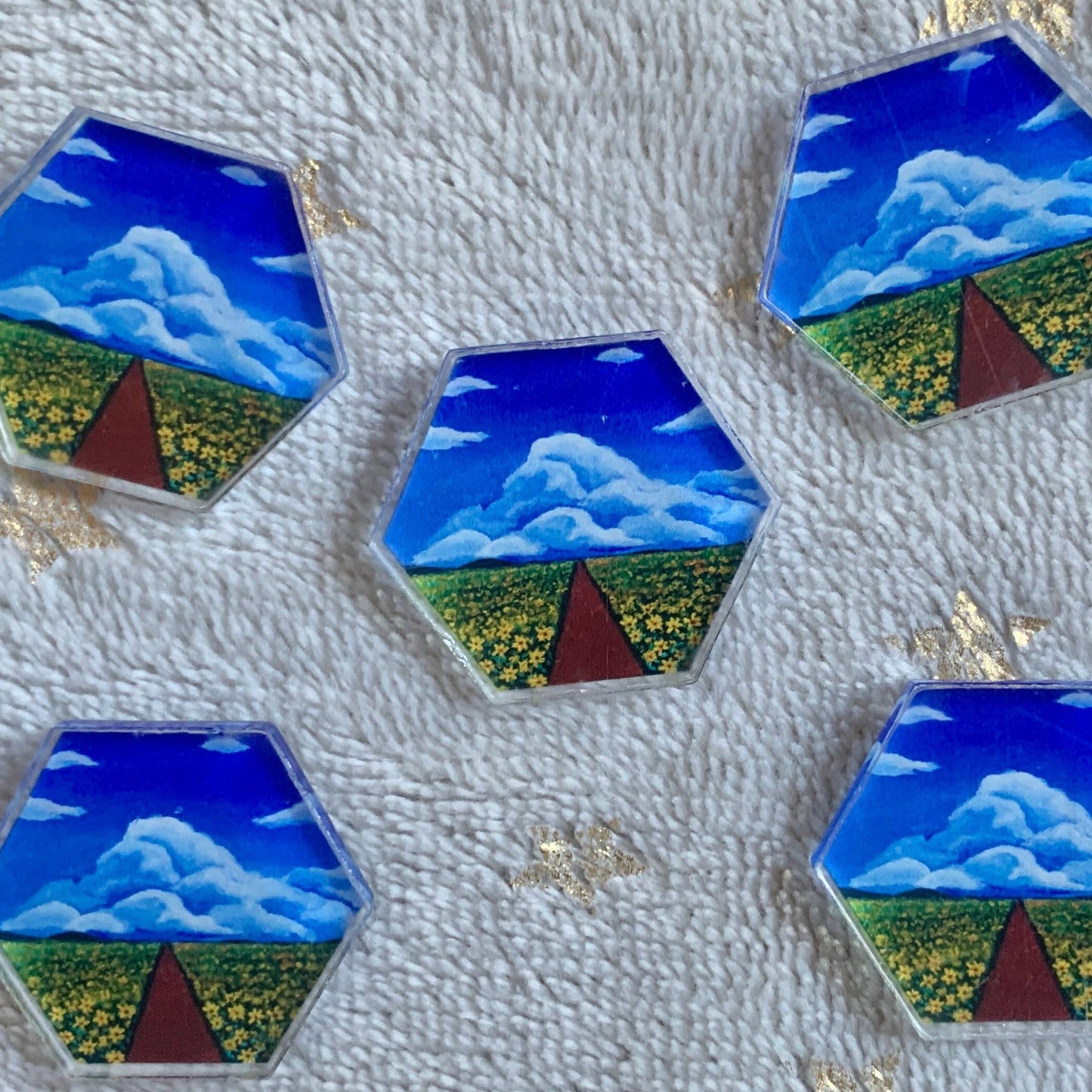 Sunflower Field Pin Badge