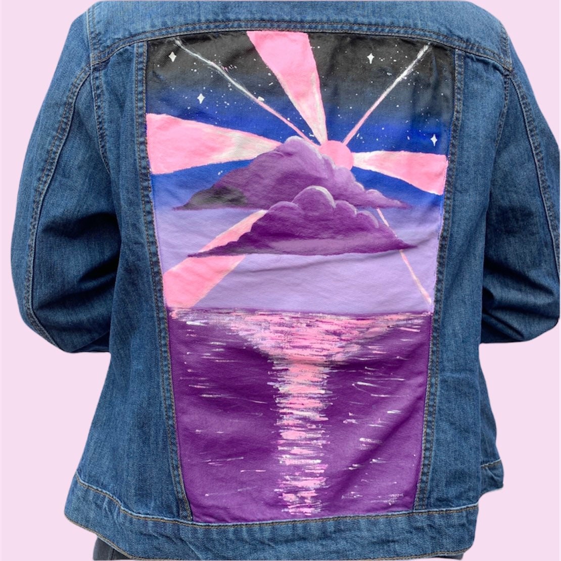 Purple Women's Denim Jackets - Clothing