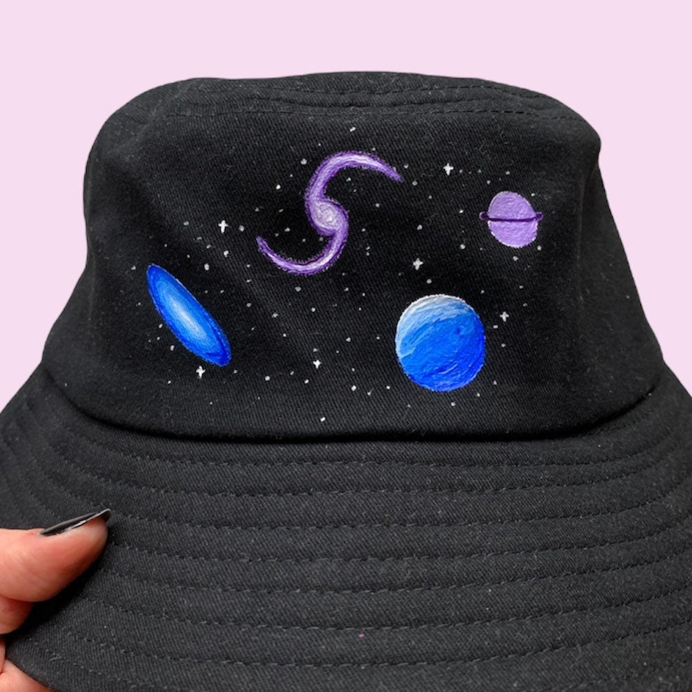 Galaxy & Planets Bucket Hat