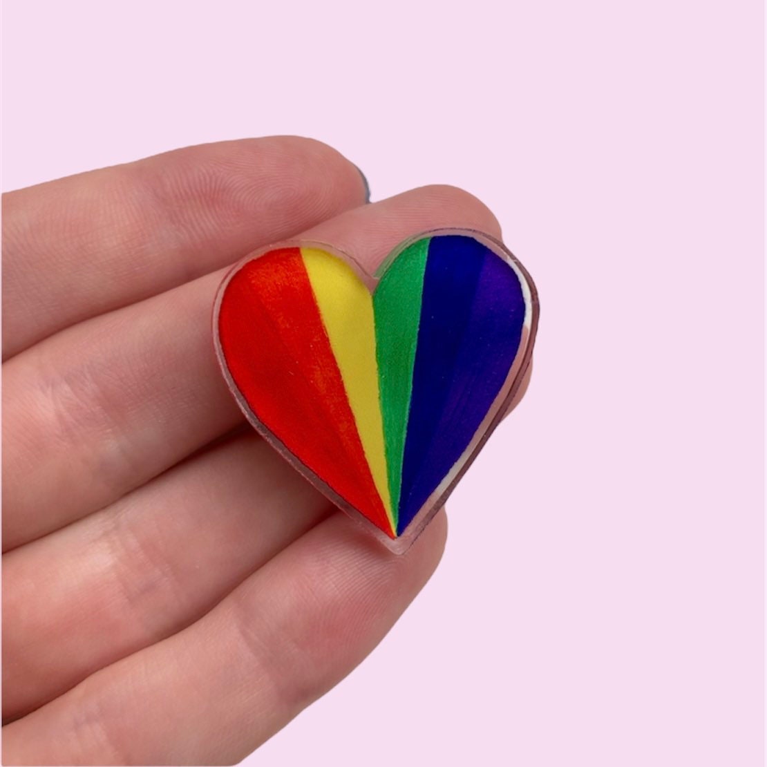 Pride Heart Pin Badge, LGBTQ+ Pride