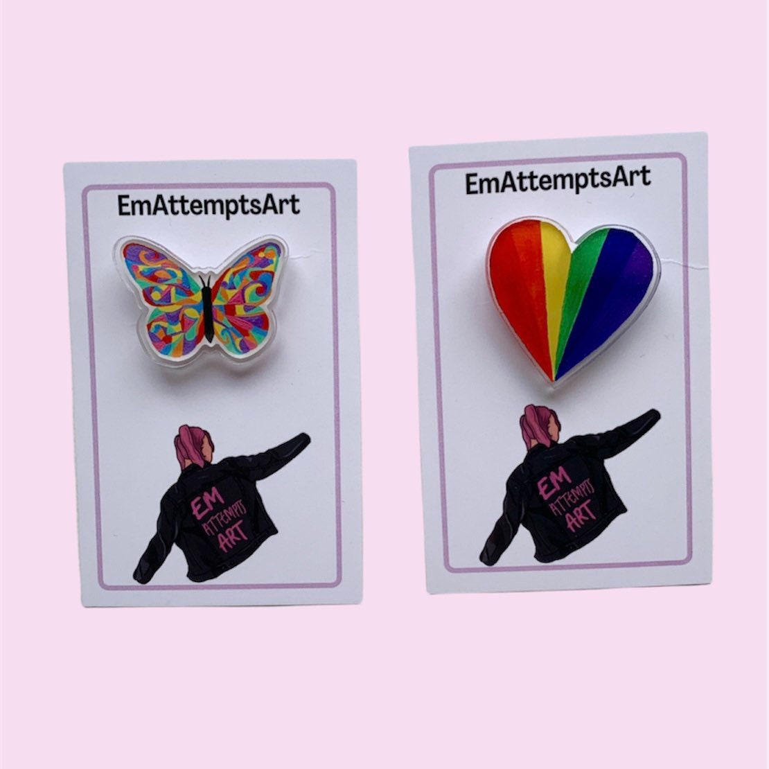 Pride Heart Pin Badge, LGBTQ+ Pride