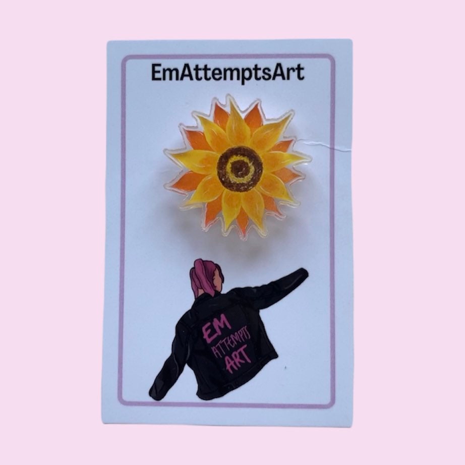 Sunflower Pin Badge