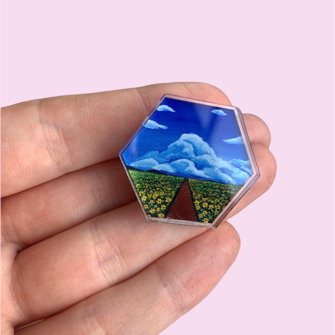 Sunflower Field Pin Badge