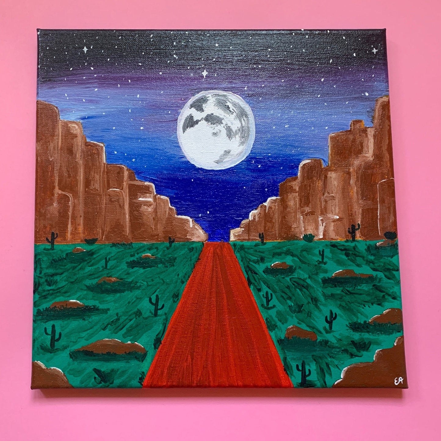 Canyon Painting, Canyon Moon Canvas