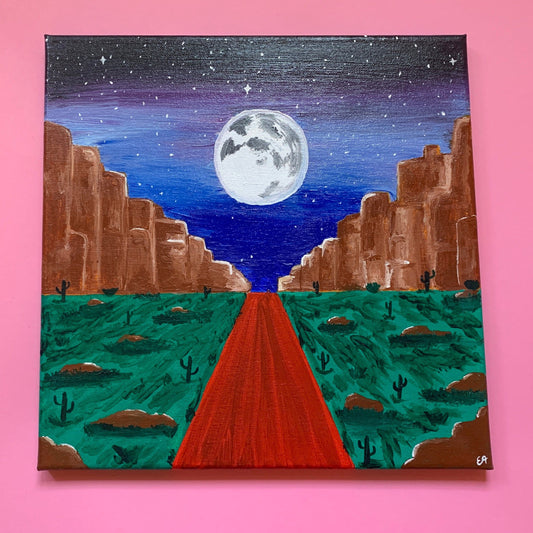 Canyon Painting, Canyon Moon Canvas