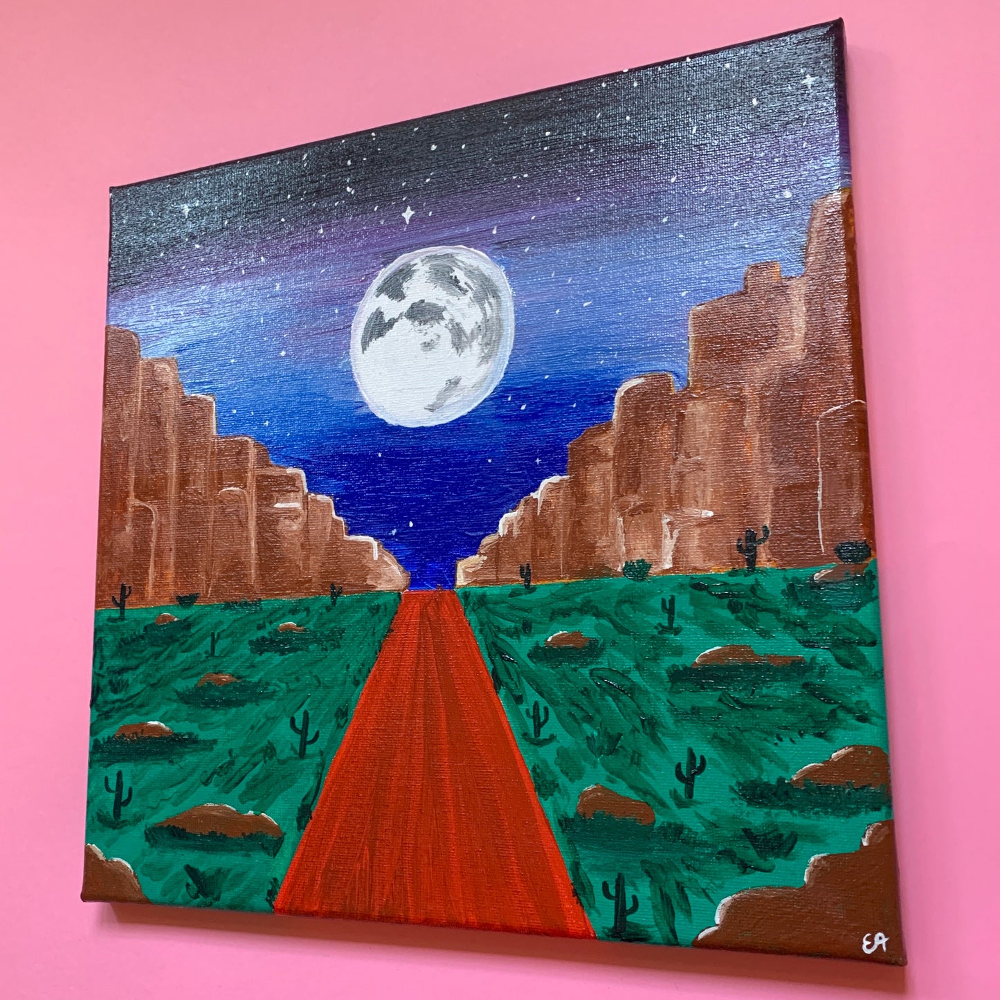 Canyon Painting, Canyon Moon Canvas