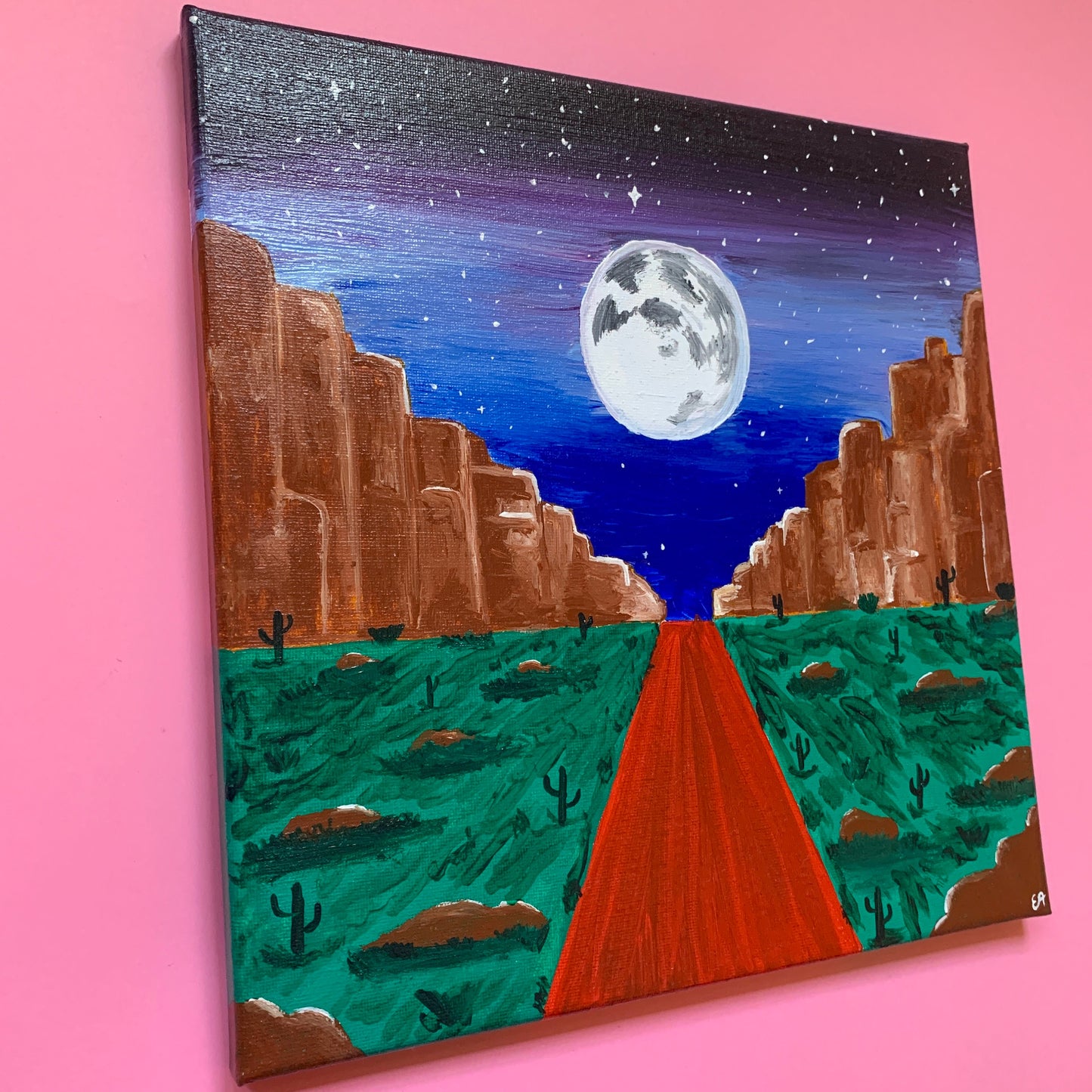 Canyon Painting, Canyon Moon Canvas