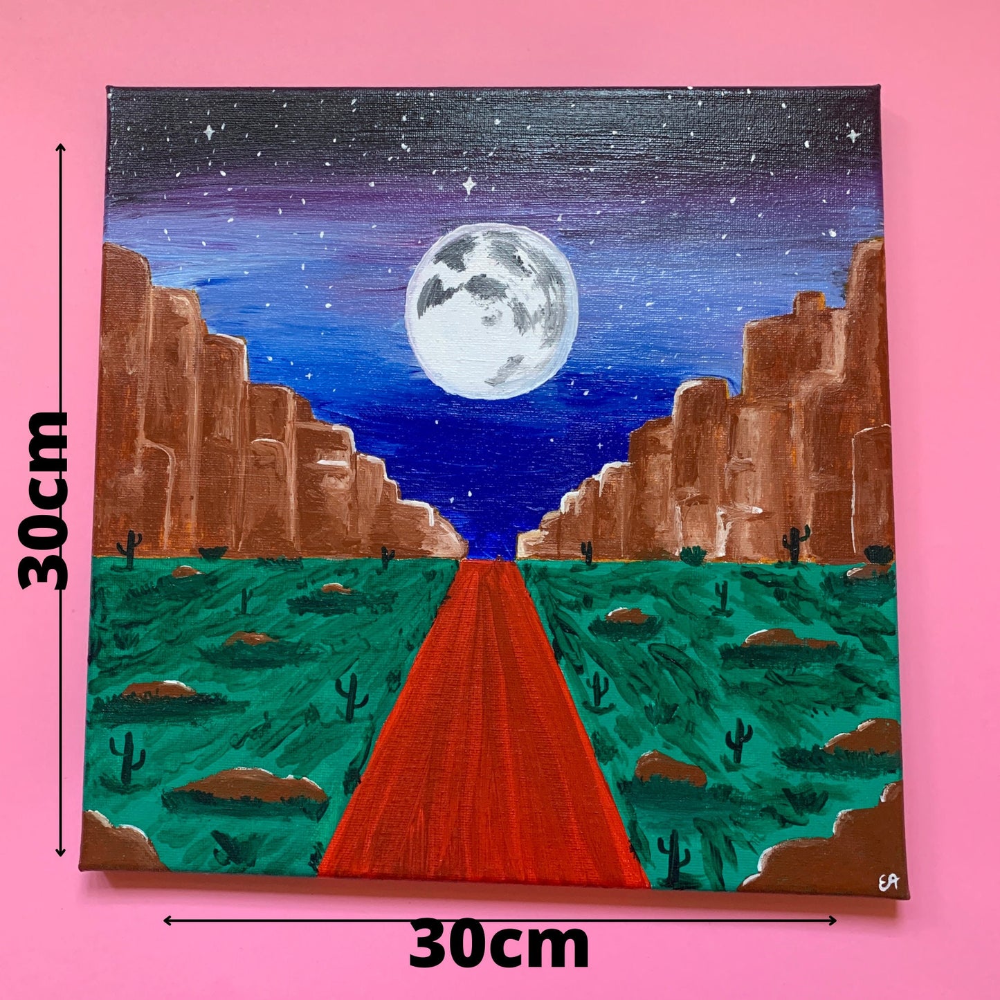 Canyon Painting, Canyon Moon Canvas
