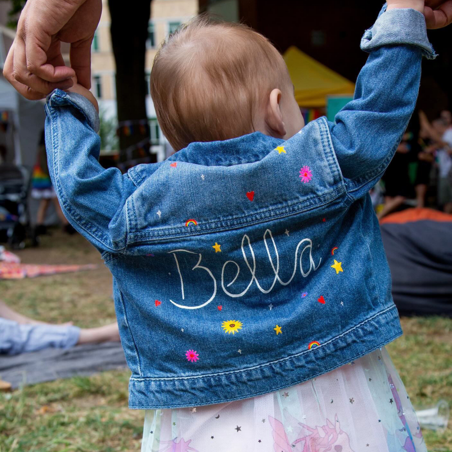 Kids Custom Painted Denim Jacket, Personalised Jackets