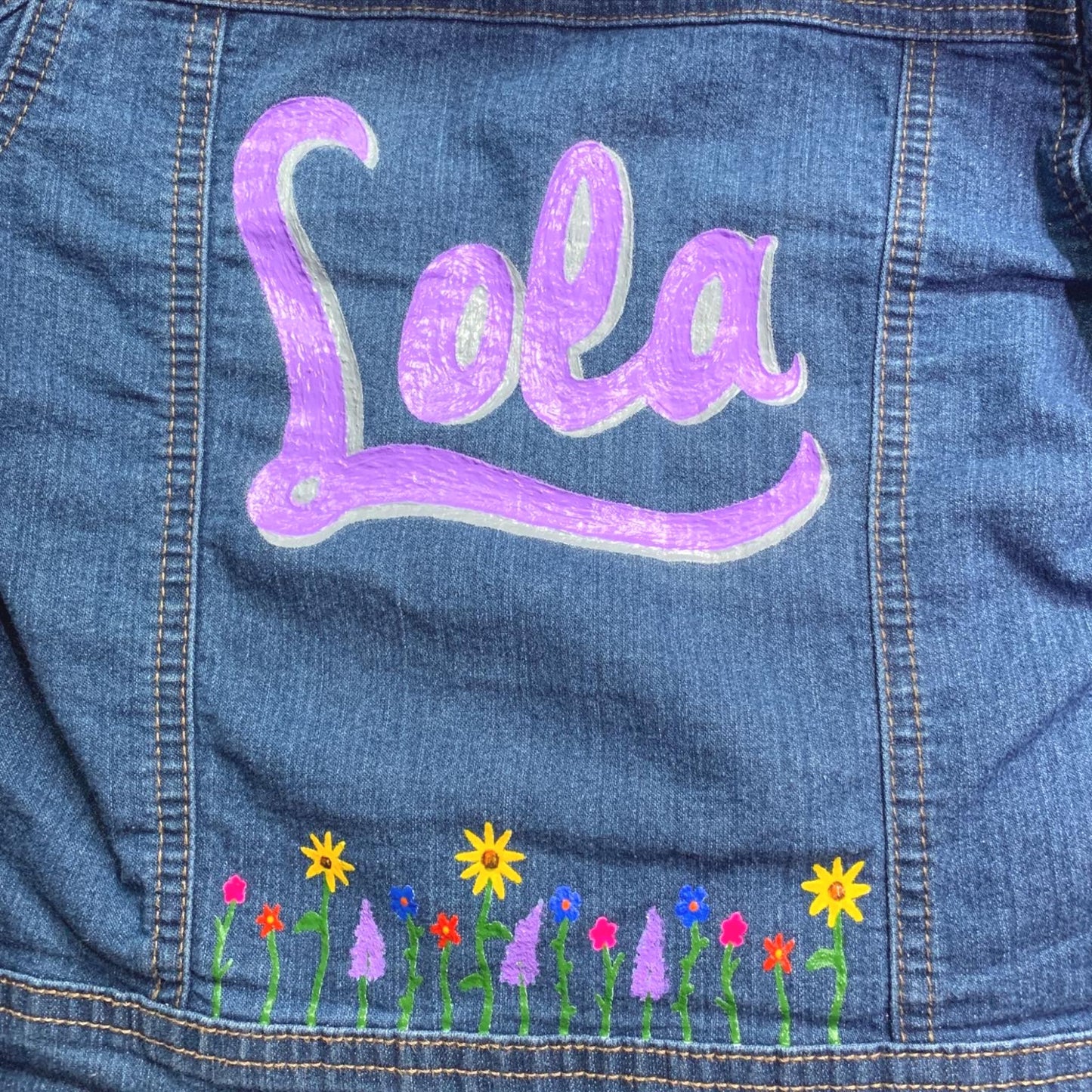 Kids Custom Painted Denim Jacket, Personalised Jackets