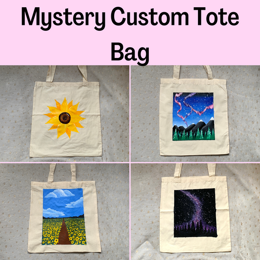Mystery Tote Bag, Surprise Custom Painted Bag