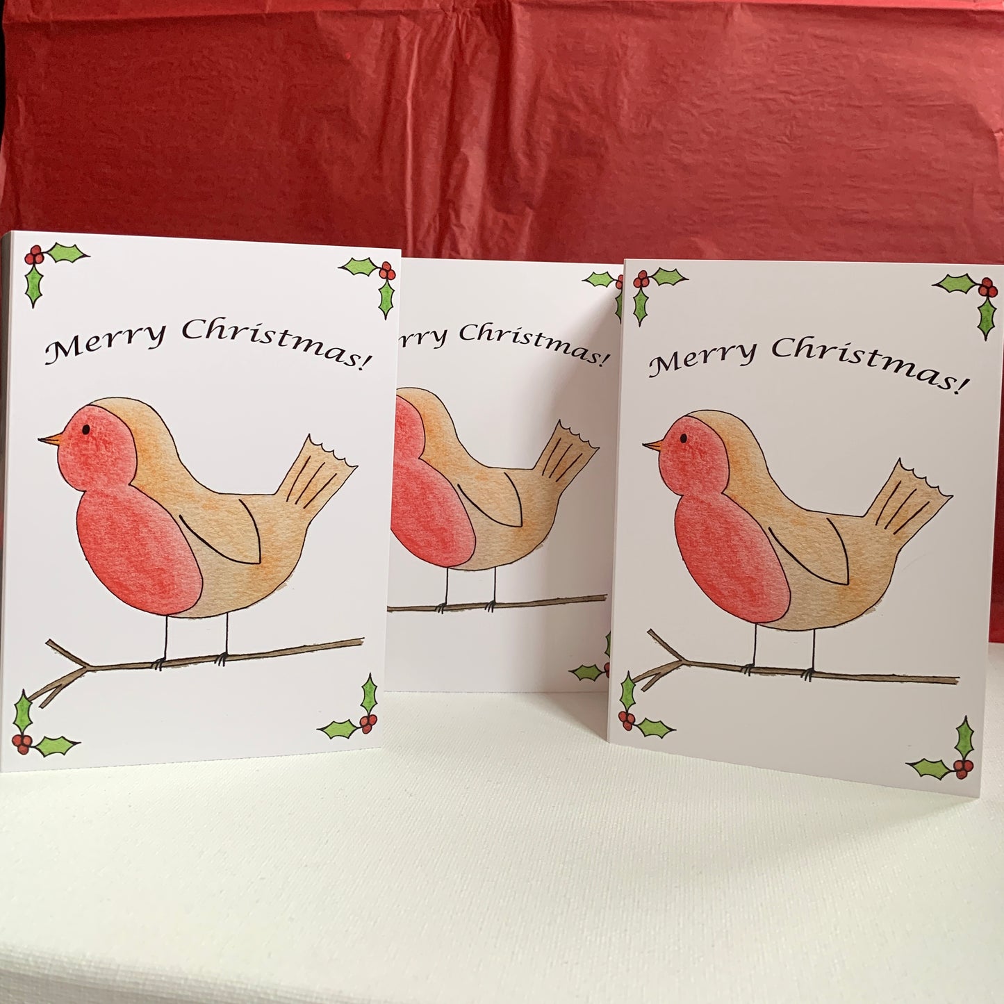 Christmas Card Pack, Watercolour Christmas Cards