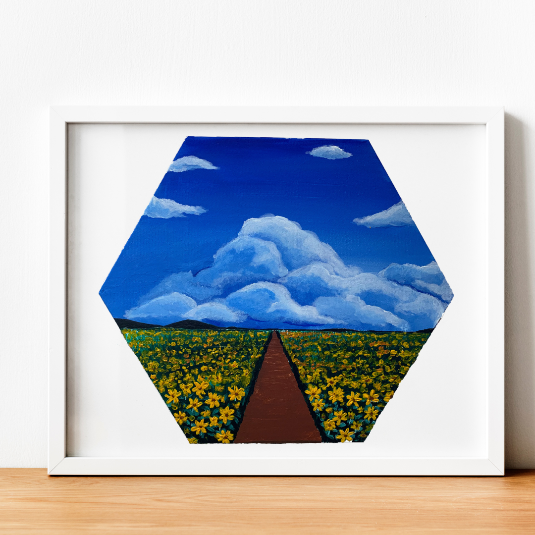 Sunflower Field Art Print, Digital Download