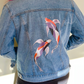 Koi Fish Jacket, Custom Denim Jacket