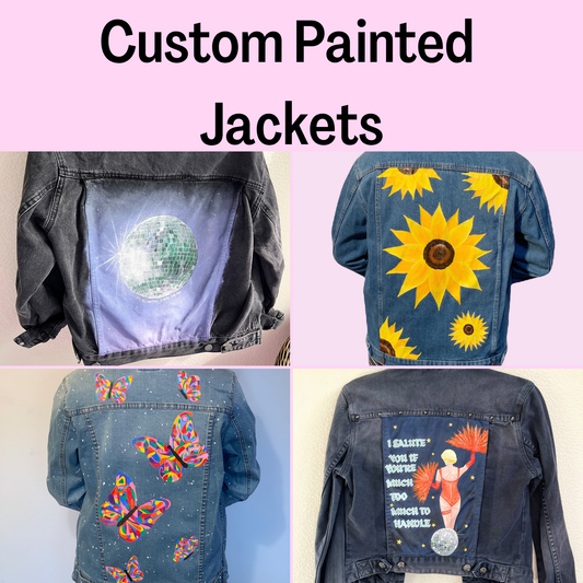Custom Painted Denim Jacket, Personalised Jackets