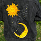 Sun and Moon Jacket, Custom Denim Jacket