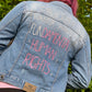 Feminism Quote Jacket, Custom Denim Jacket