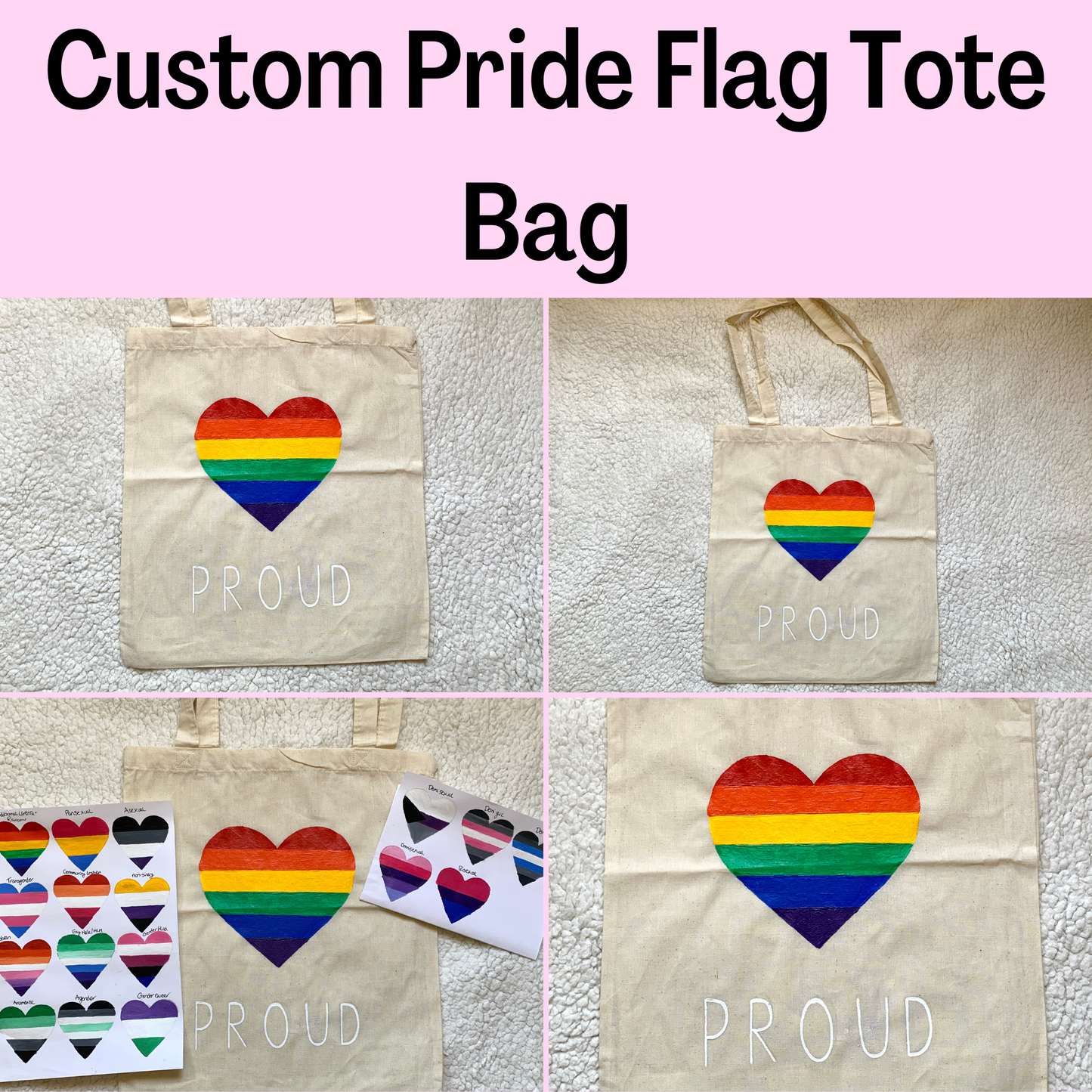 LGBTQ+ Pride Flag Tote Bag