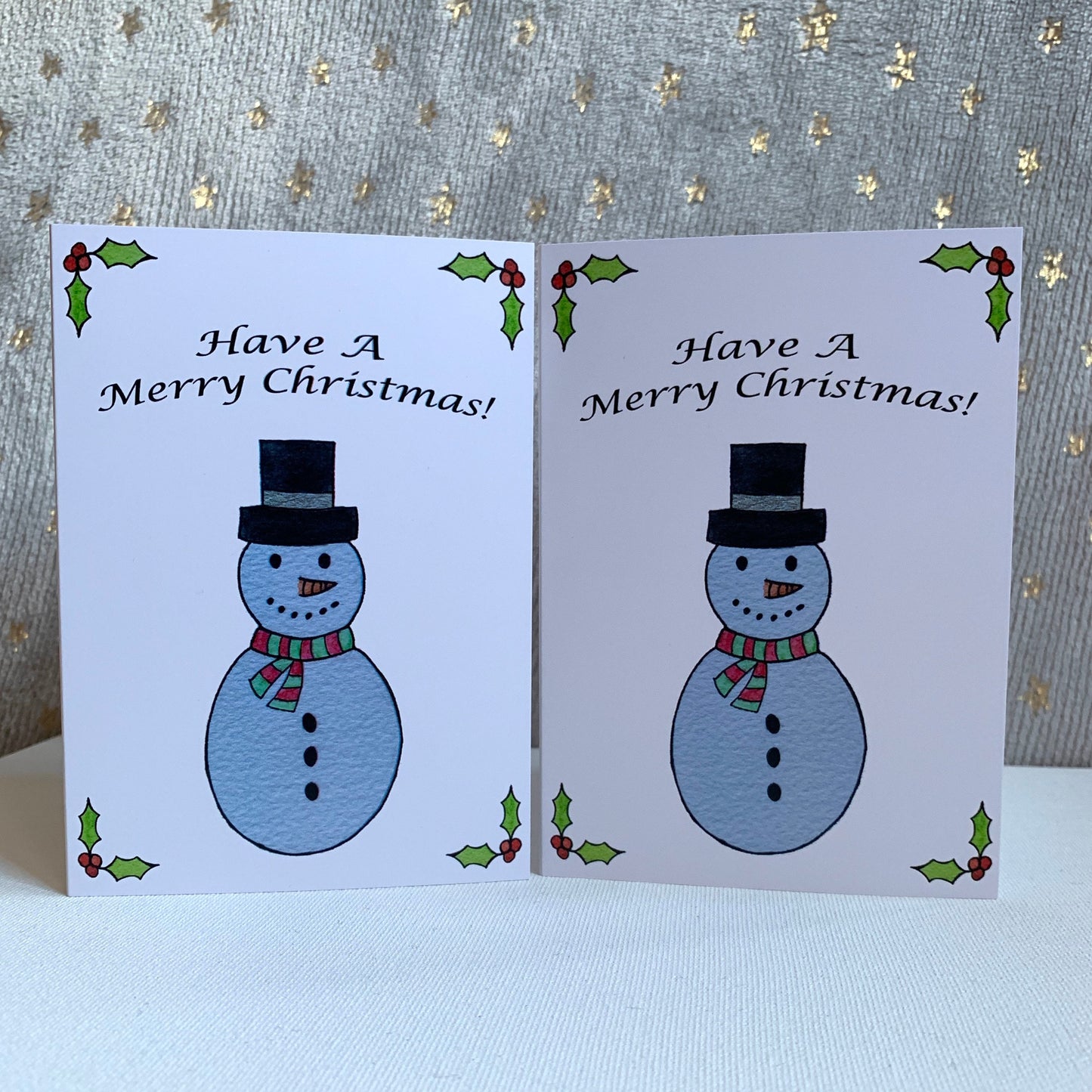 Snowman Christmas Card, Watercolour Christmas Cards