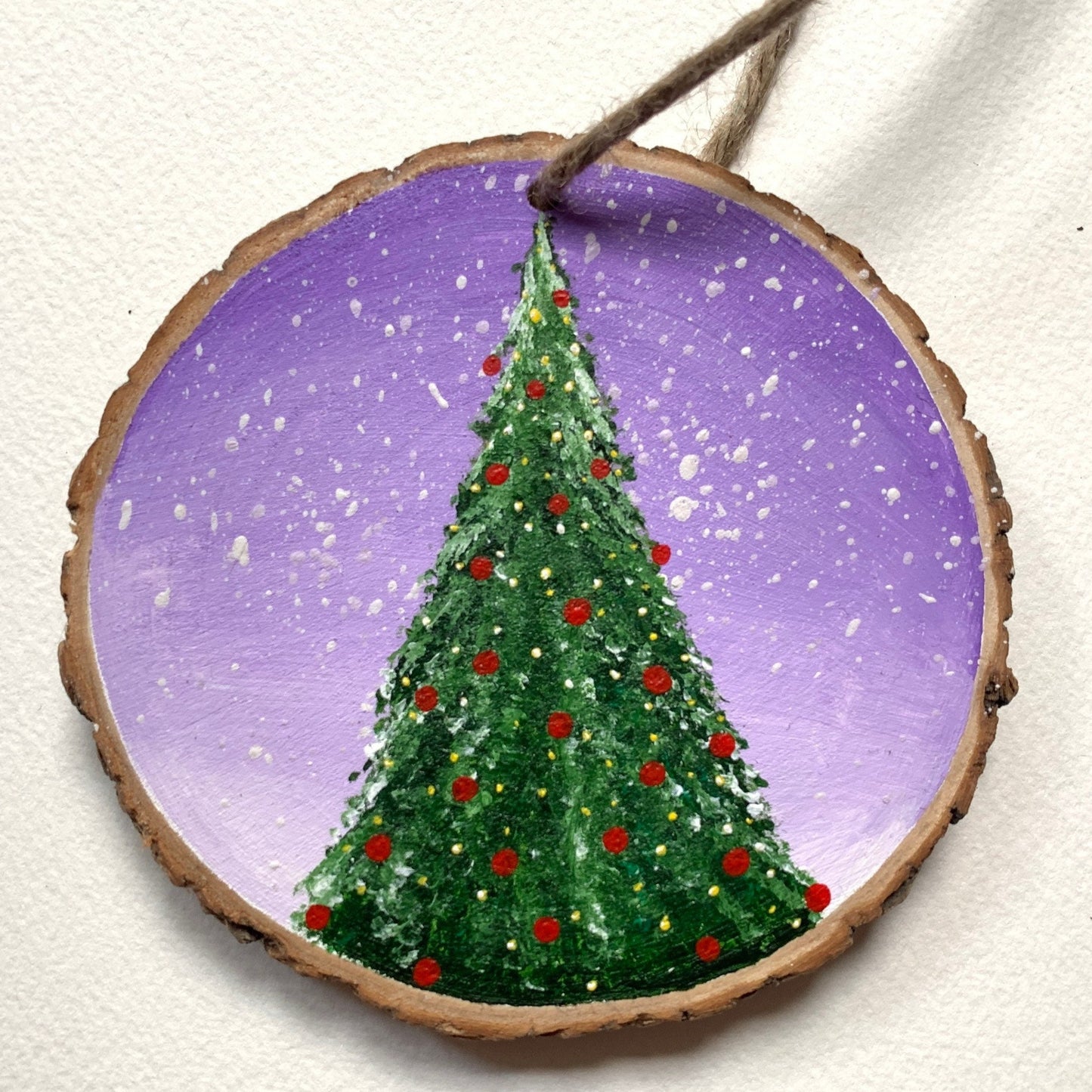 Christmas Tree Decoration, Hanging Wood Slice