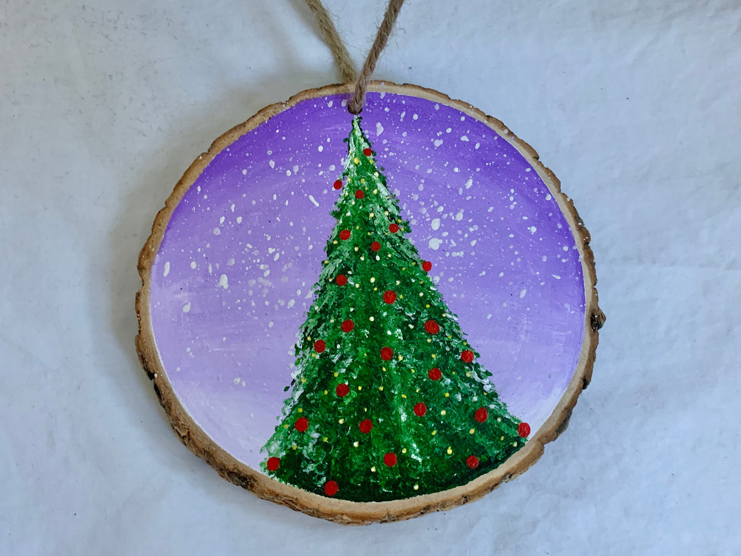 Christmas Tree Decoration, Hanging Wood Slice