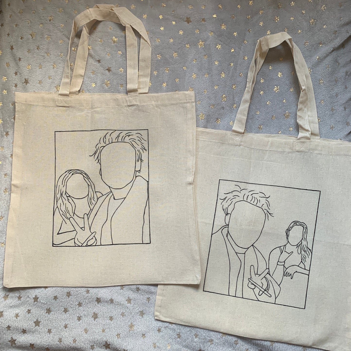 Custom Portrait Tote Bag