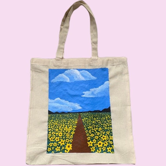 Sunflower Field Tote Bag