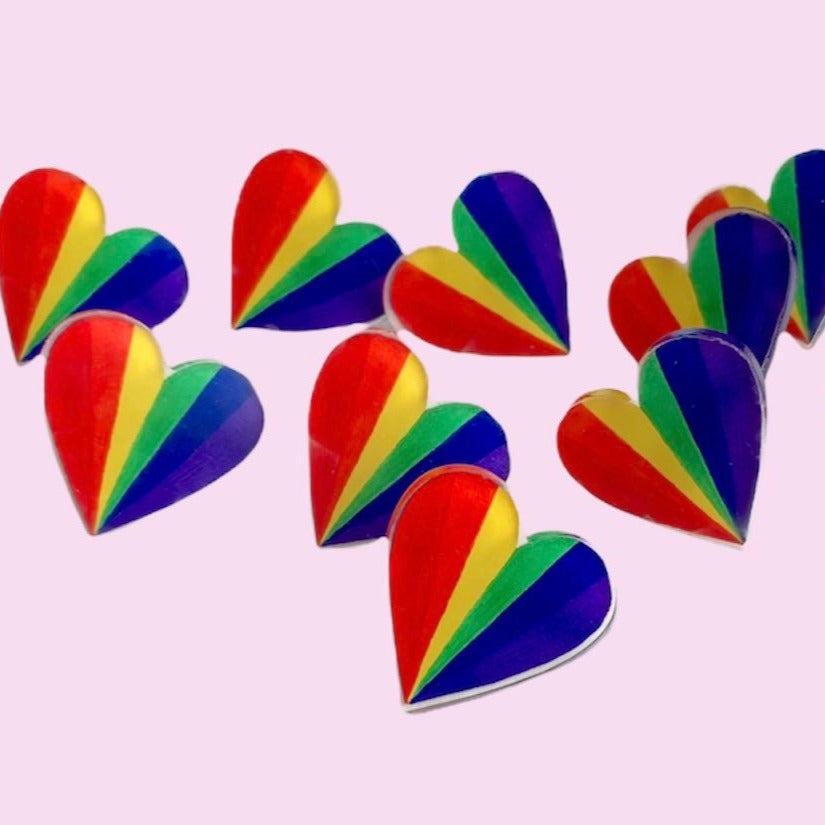 Pride Heart Pin Badge, LGBTQ+ Pride