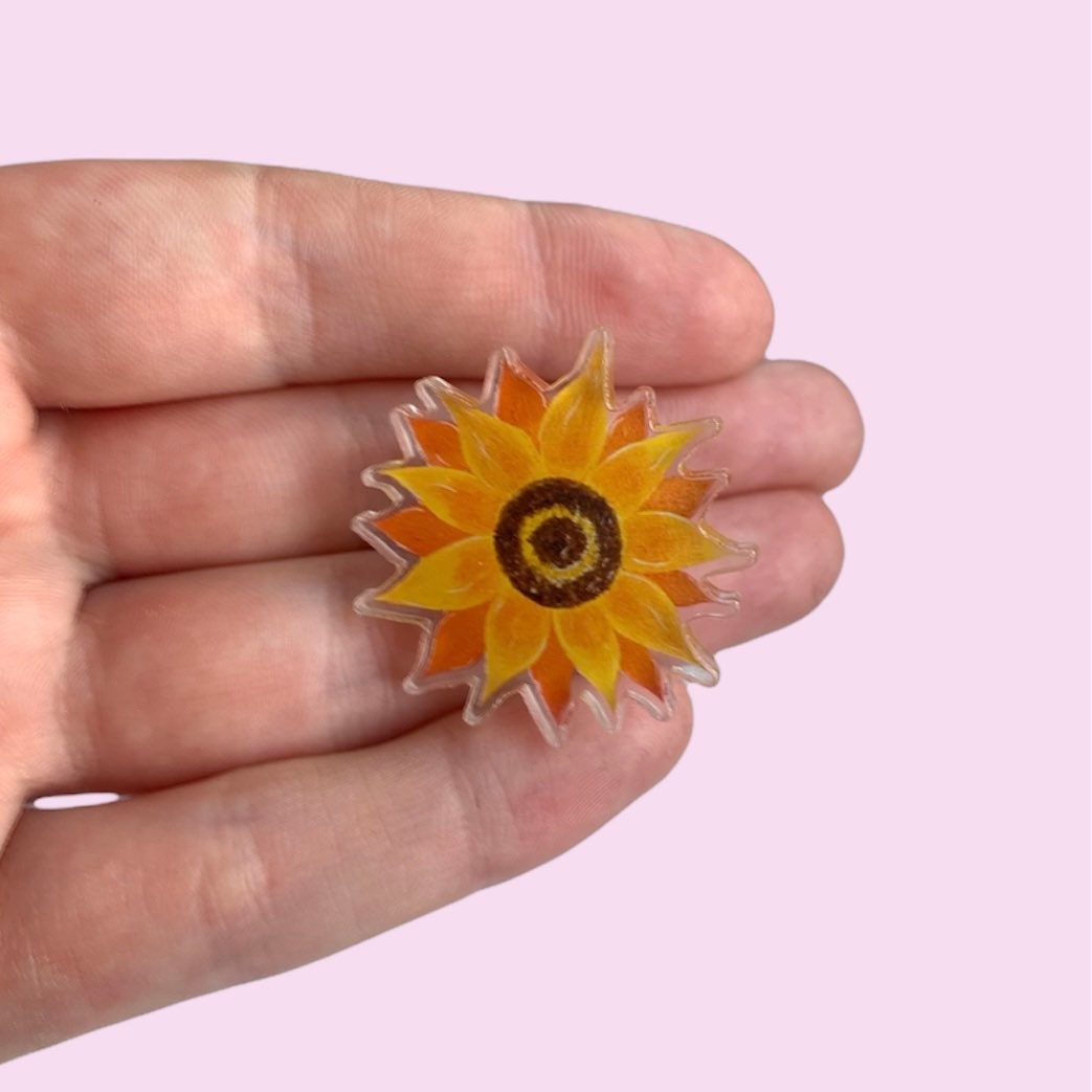 Sunflower Pin Badge