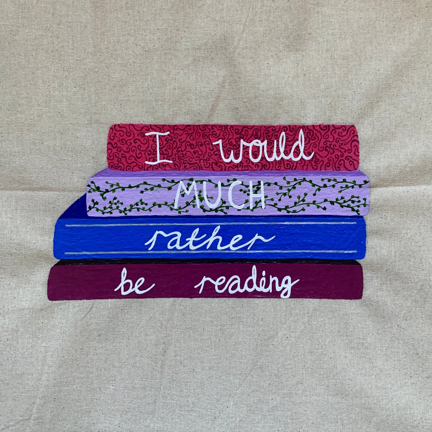 Bookish Tote Bag, I'd Much Rather Be Reading Book Bag