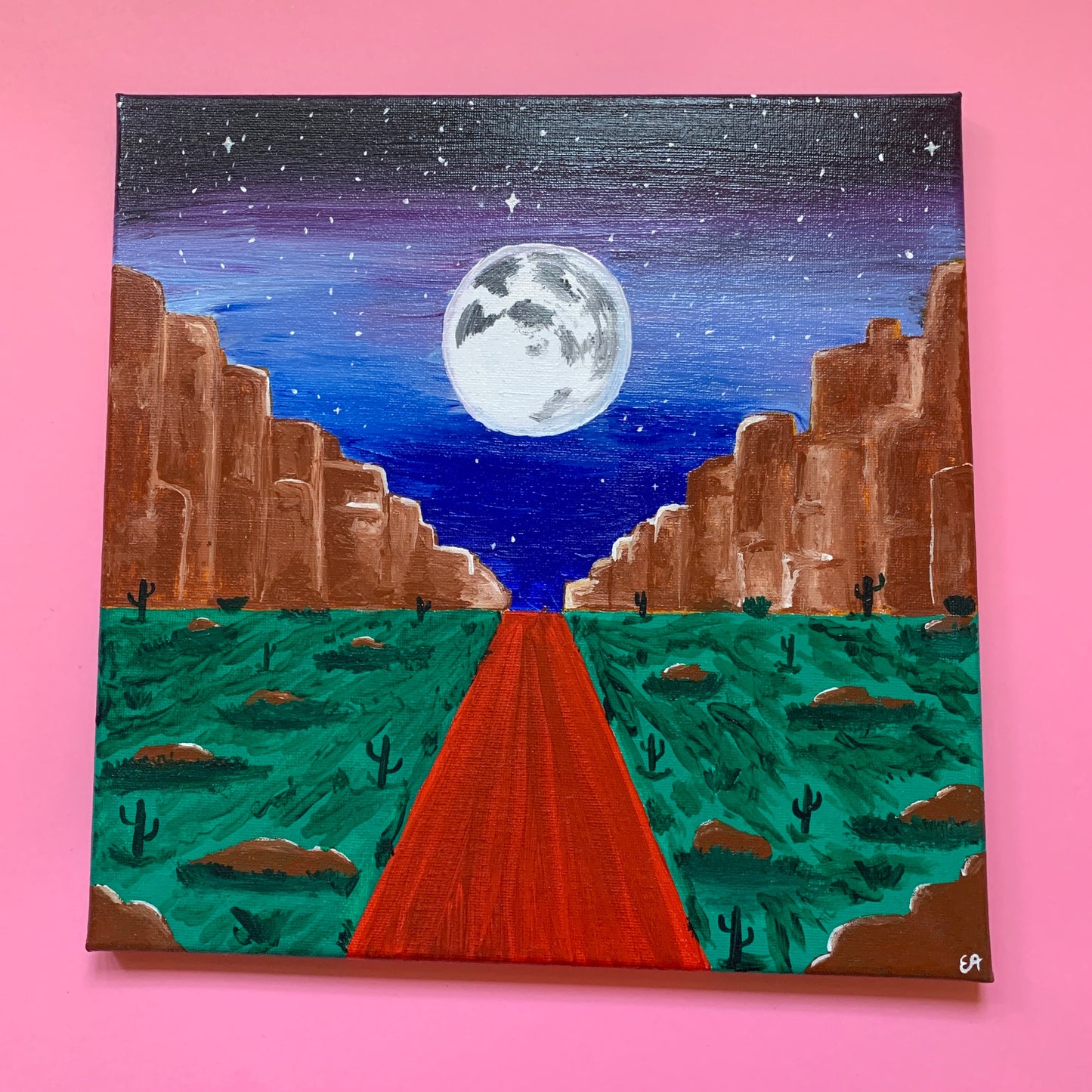 Canyon Painting, Canyon Moon Canvas