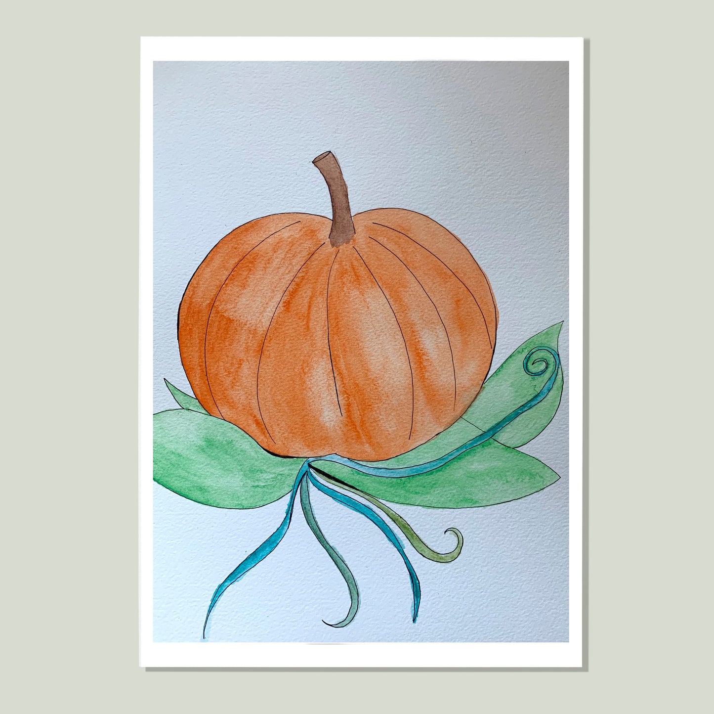 Halloween Pumpkin Art Print, Digital Download