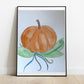 Halloween Pumpkin Art Print, Digital Download