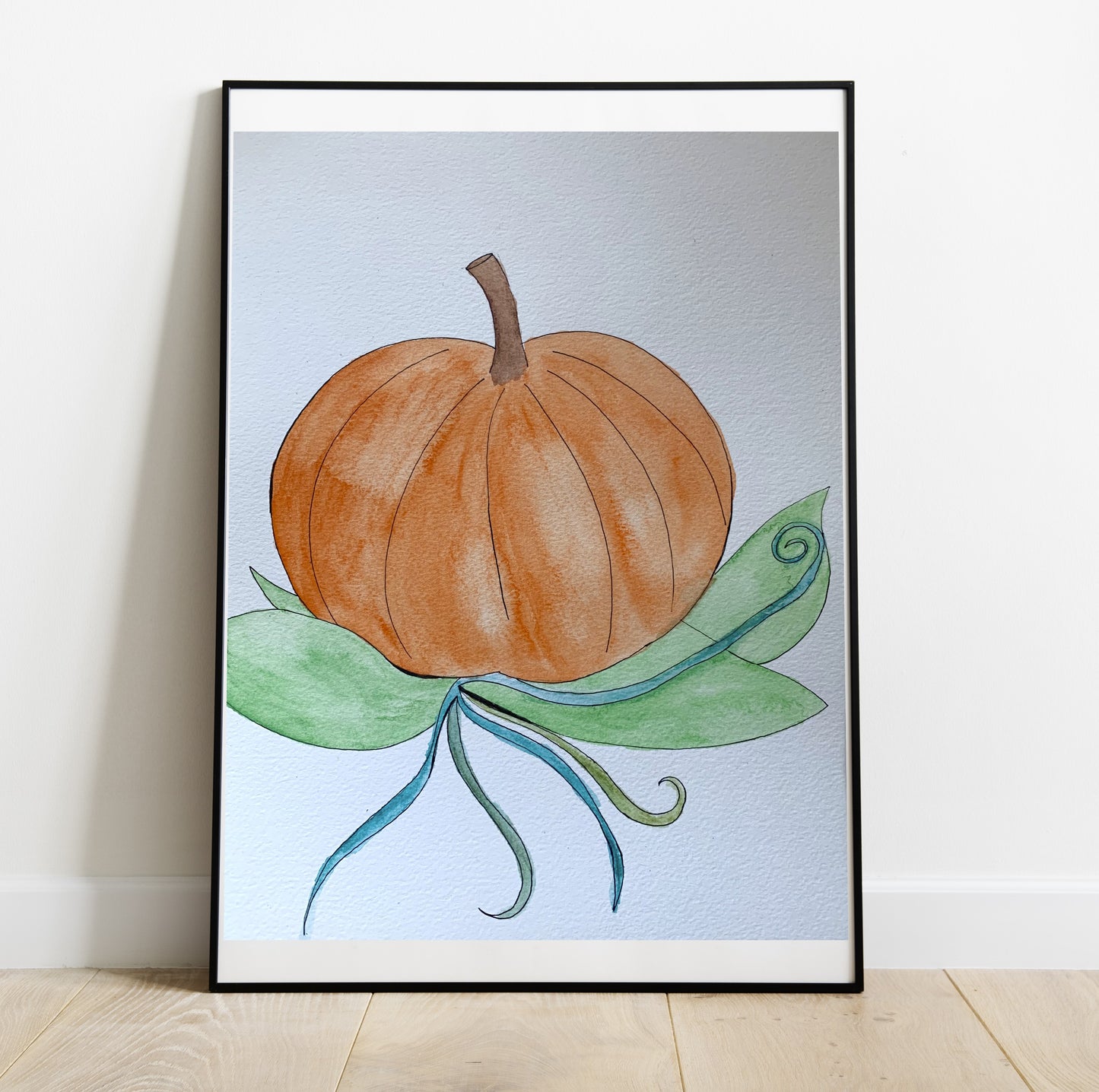 Halloween Pumpkin Art Print, Digital Download
